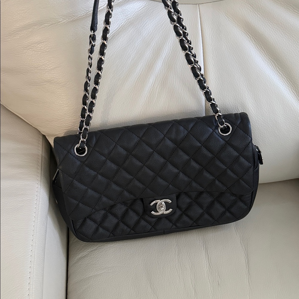 Chanel Classic Black Quilted Shoulder Bag